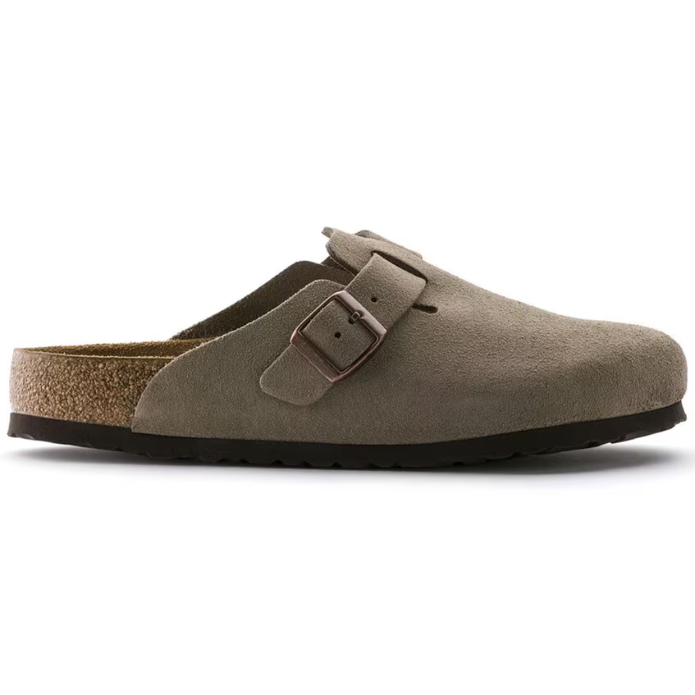 Boston Suède Taupe – Zacht Voetbed - STIVO