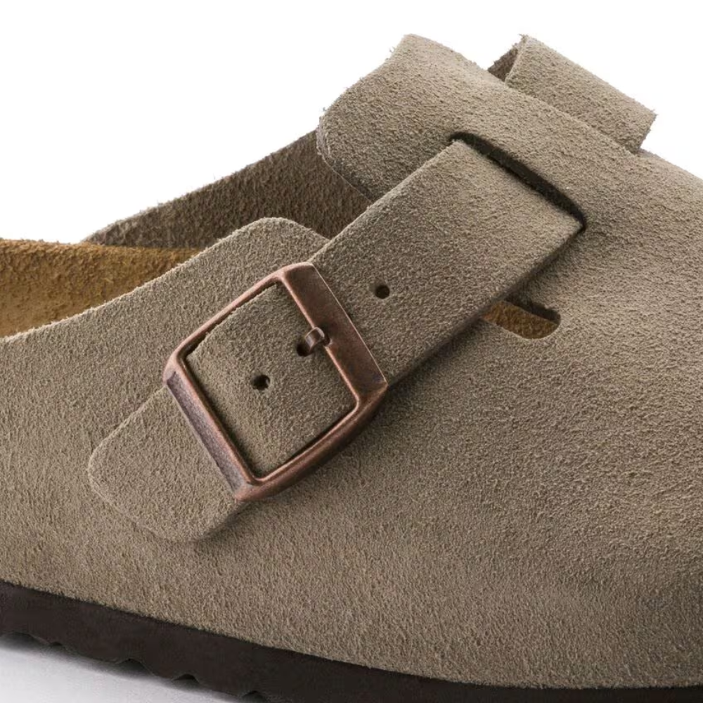 Boston Suède Taupe – Zacht Voetbed - STIVO