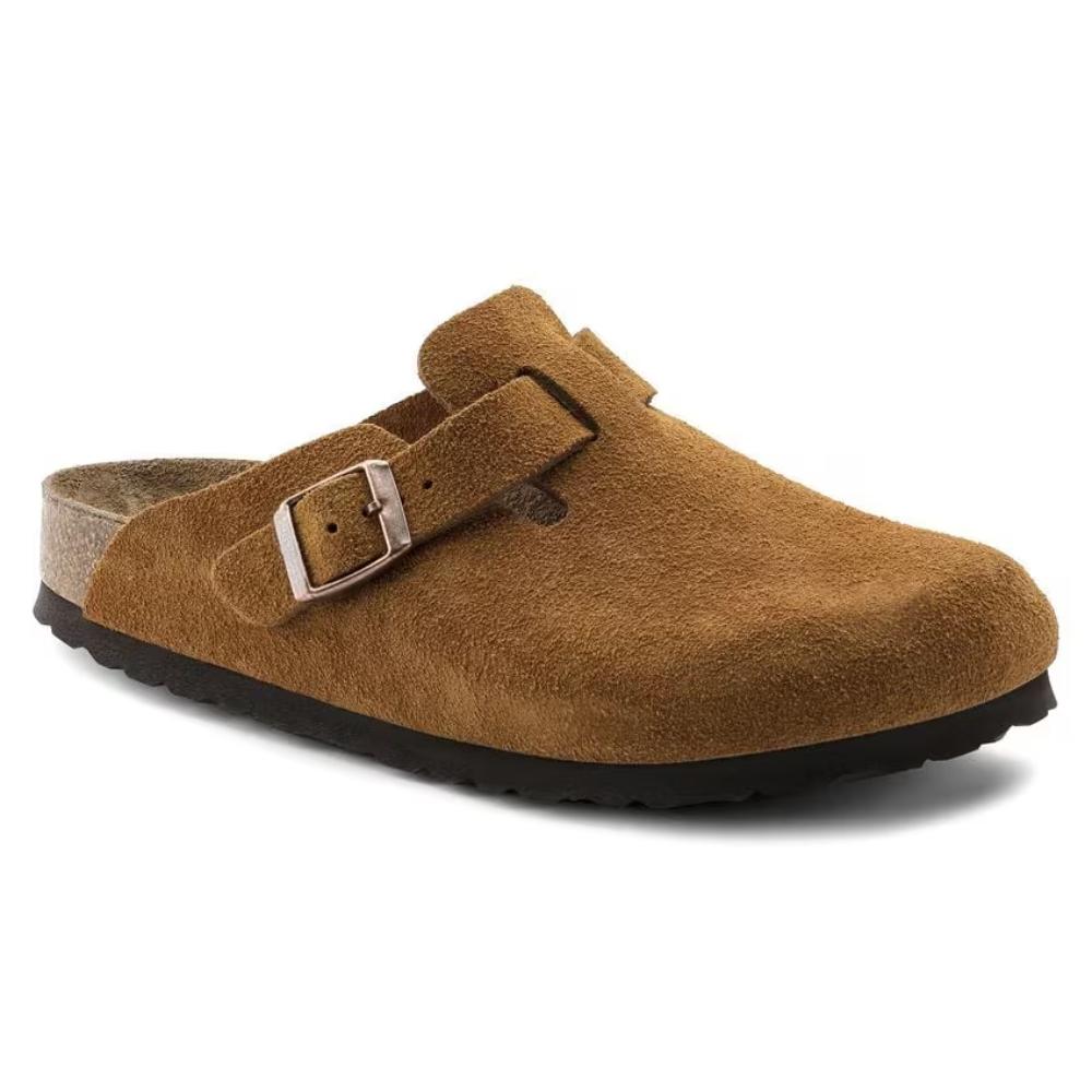 Boston Suède Taupe – Zacht Voetbed - STIVO